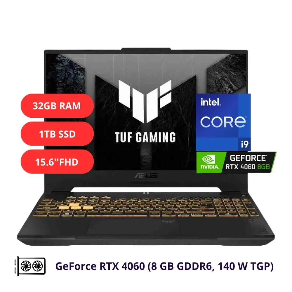 ASUS TUF Laptop Asus TUF GAMING Core i9-13900H 15.6" / 32GB / 1TB SSD / NVIDIA® RTX 4060 8GB / WIN 11 - Imagen 1